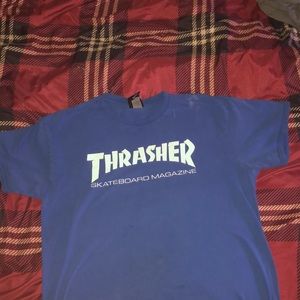 It’s a blue Thrasher skate shirt Size Large